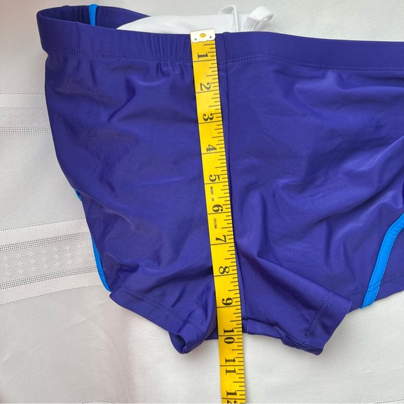 Swimming Shorts Mens XL Blue Lined Beach Shorts Swim Trunks - Picture 9 of 13